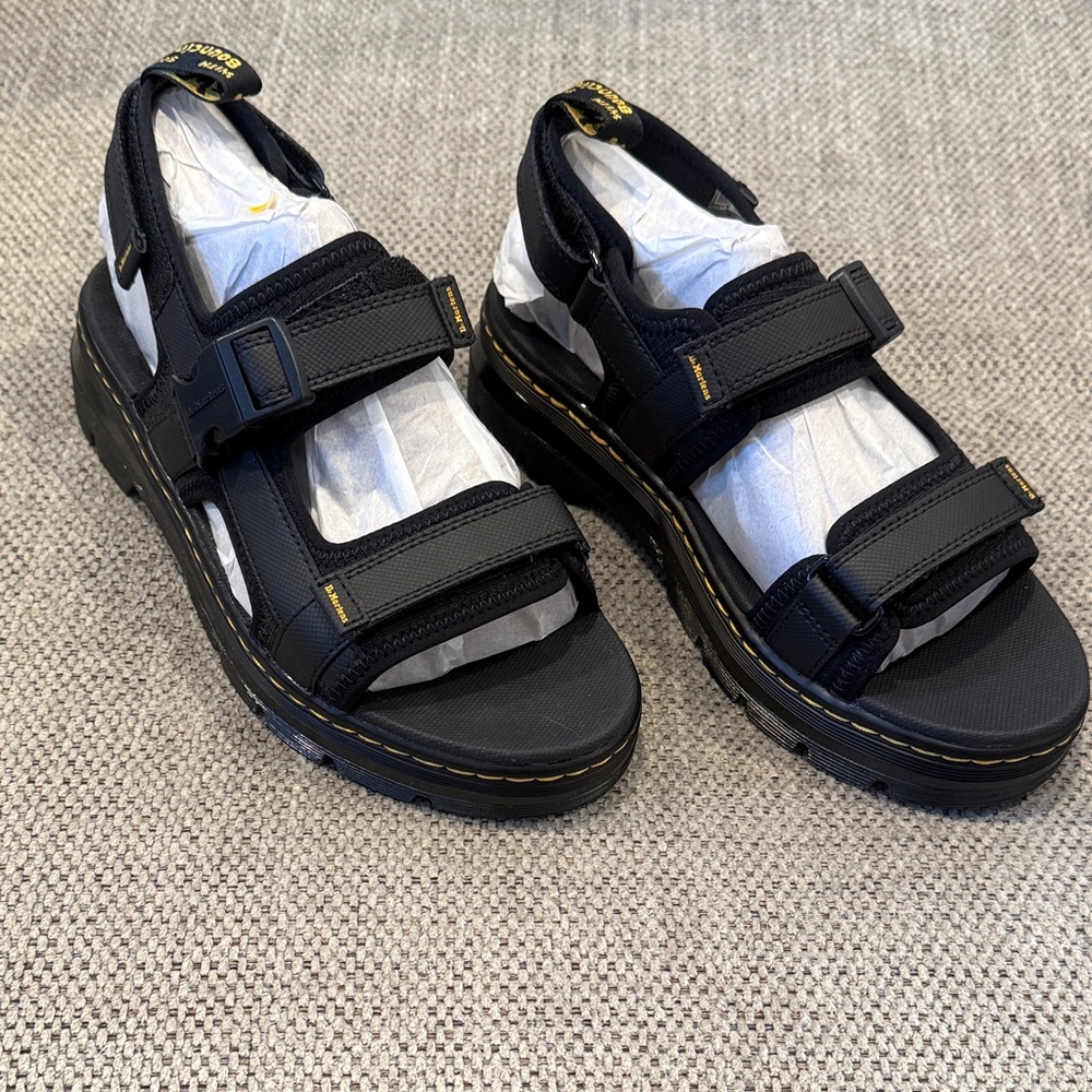 Dr. Martens Forester Black Sandals